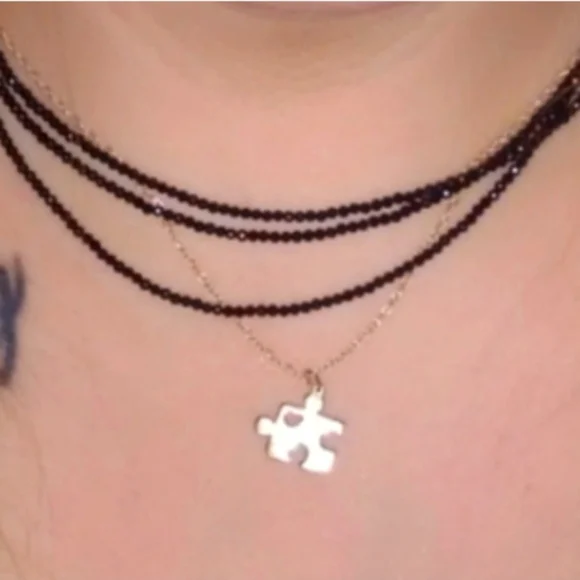 10k Yellow Gold Puzzle Pendant And Chain - Picture 1 of 2